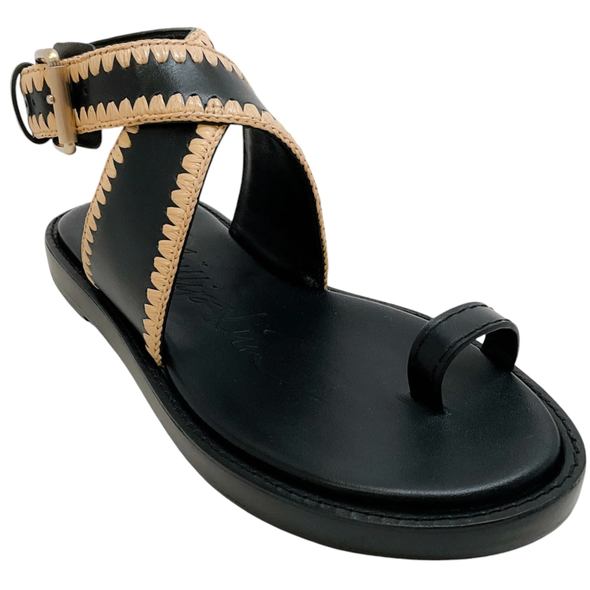 3.1 Phillip Lim Black / Natural Naya Ankle Wrap Sandals