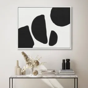 Black & White Shapes Framed Canvas