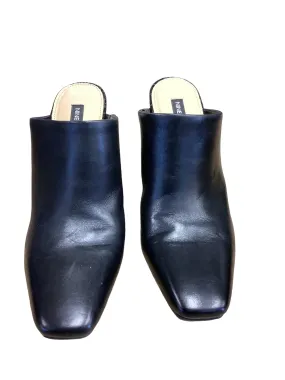 Black Shoes Heels Block Nine West, Size 8.5