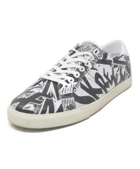 Celine B&W Print Leather Sneakers sz 10