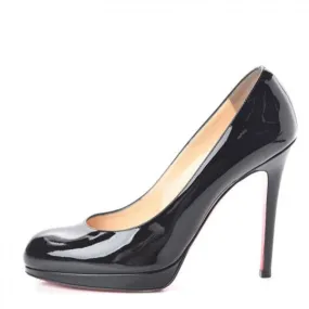 Christian Louboutin Black Patent Calf New Simple 120 37 Pumps