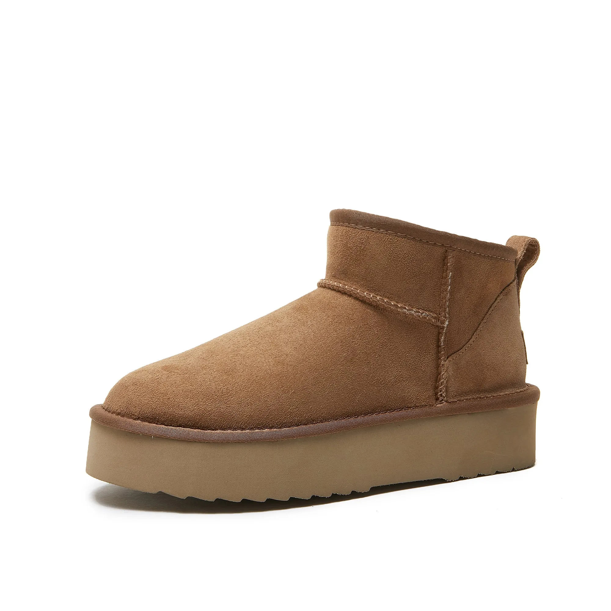 Classic Ultra Mini Platform Ugg - 4cm High Platform Short Boot - 100% A-Grade Double Face Australian Sheepskin