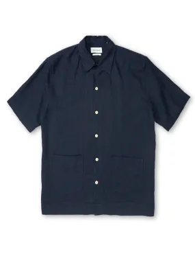 Cuban Short Sleeve Shirt Padworth Navy