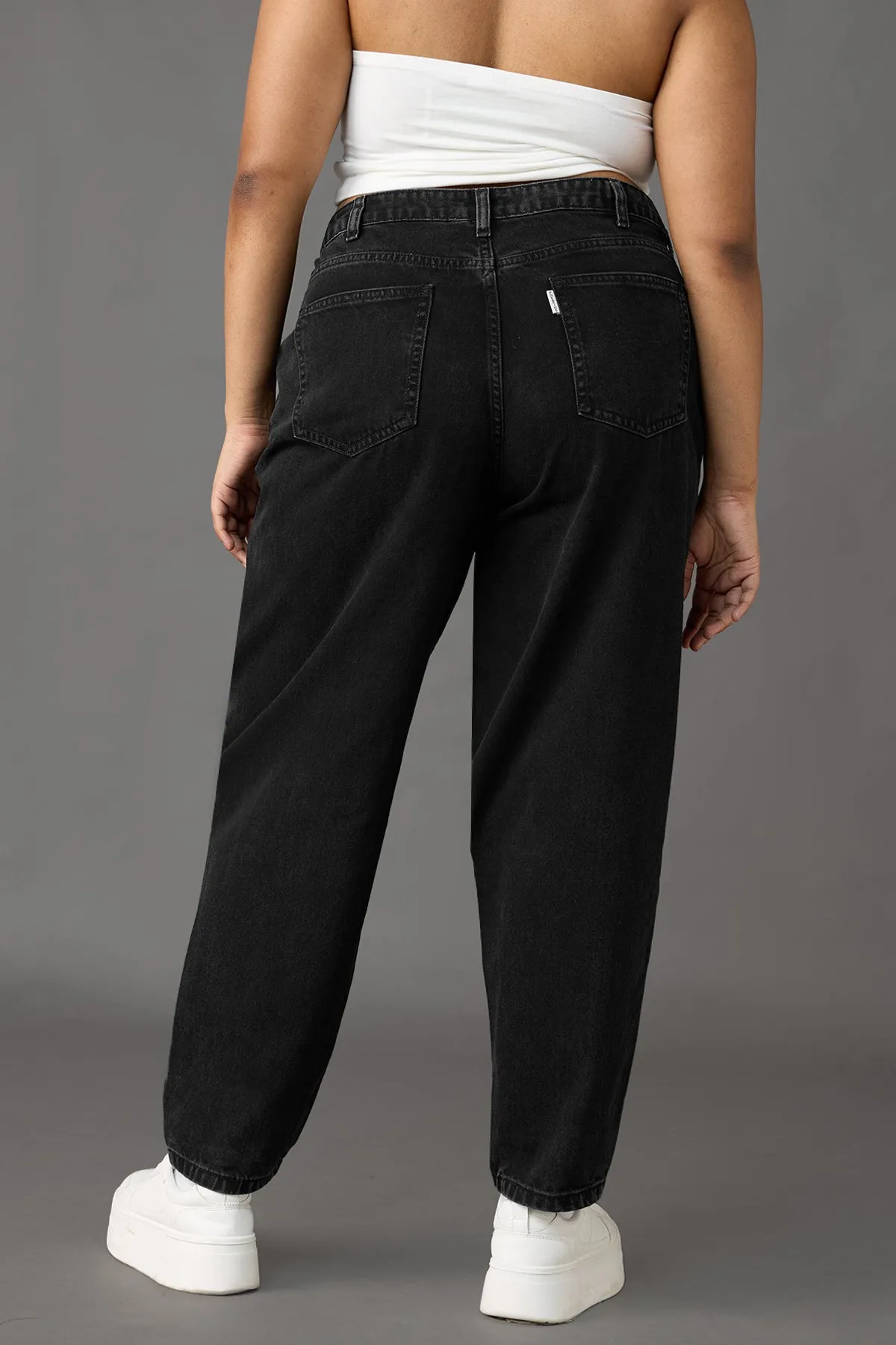 Curve Soft Slouchy Fit Black Jeans