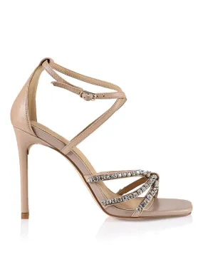 Dannie Stiletto Heels - Nude Leather