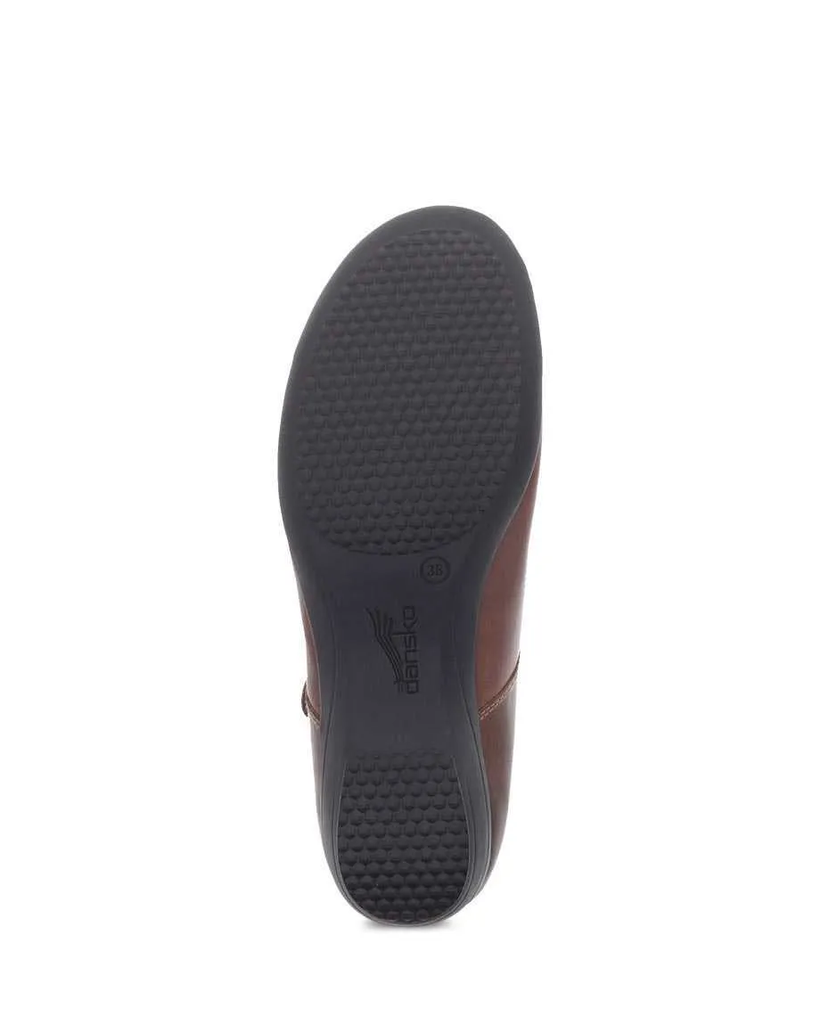 Womens Chestnut Dansko Fawna - Stylish Leather Professional Clogs
