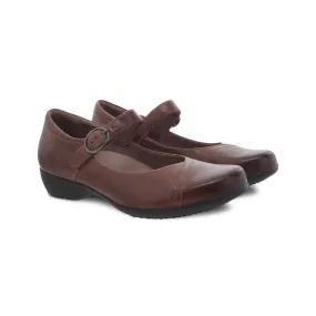 Womens Chestnut Dansko Fawna - Stylish Leather Professional Clogs