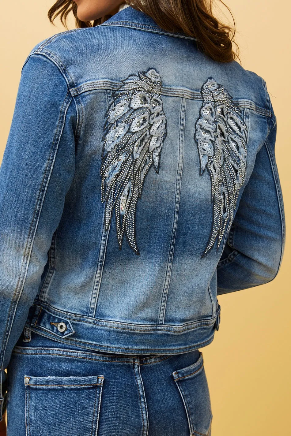 DESTINY SEQUIN DENIM JACKET