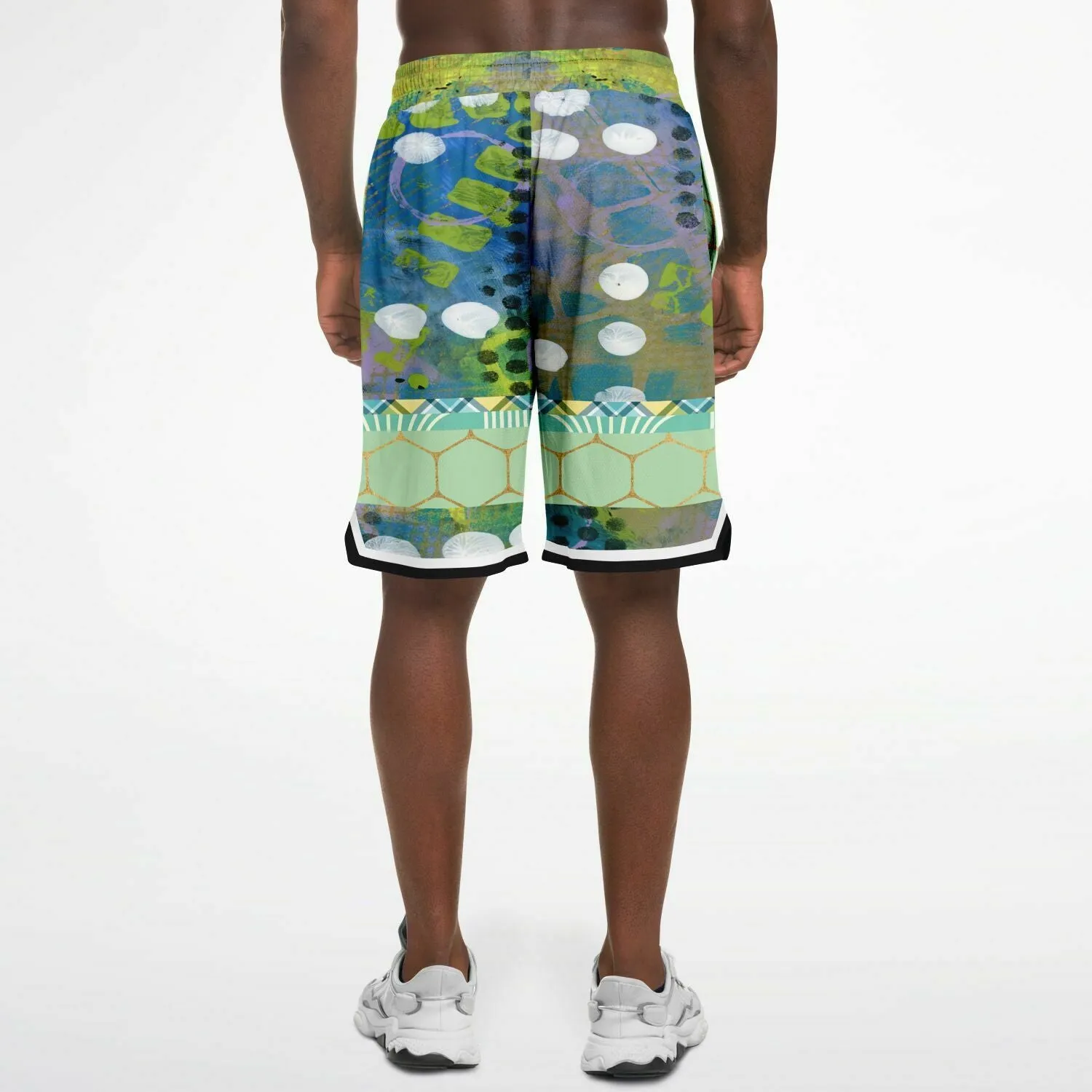 Dragonfly Abstract Print Basketball Shorts