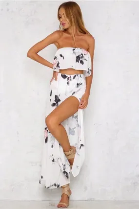 HEIDI’S HIGH SLIT FLORAL PANTS SET