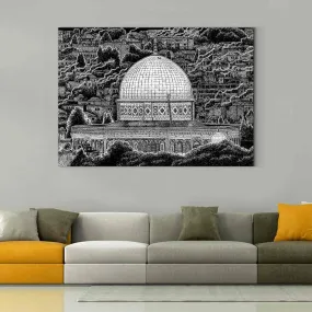 Masjid Al Aqsa (The Dome of the Rock) - Canvas Printing Islamic Wall Art