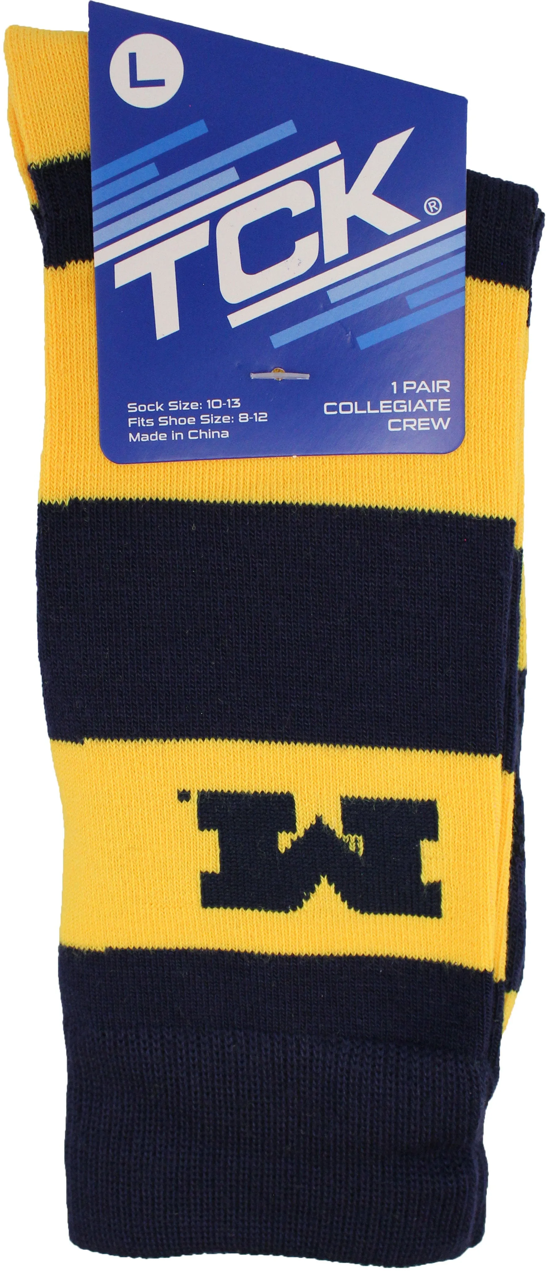 Michigan Wolverines Socks Game Day Striped Crew Socks