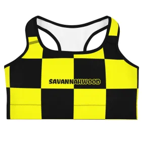 Savannahwood Black and Yellow Busy Bee Sports Bra