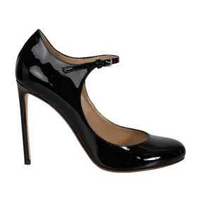 Side-Buckle Mary Jane Pumps Black