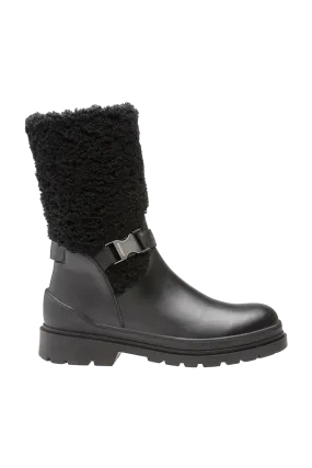 St. Moritz Mid-Calf Leather & Shearling Boots