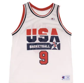 VINTAGE CHAMPION USA BASKETBALL MICHAEL JORDAN 1990S JERSEY SIZE 48 MADE IN USA